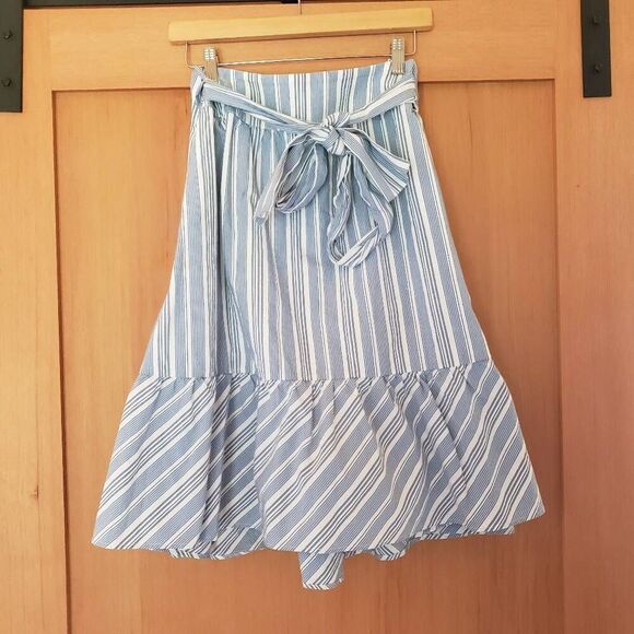 J. Crew Dresses & Skirts - J by J Crew Big Bow Striped Midi Skirt